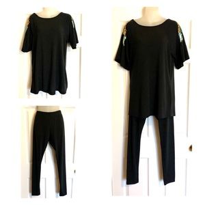 City Hearts 2 Piece Sequin Lounge Wear Set